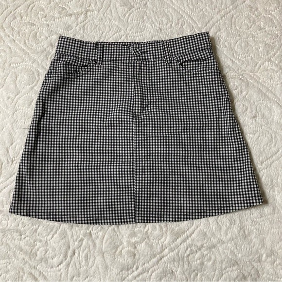 BRANDY Melville John Galt Gingham Check Mini Skirt - Picture 2 of 4